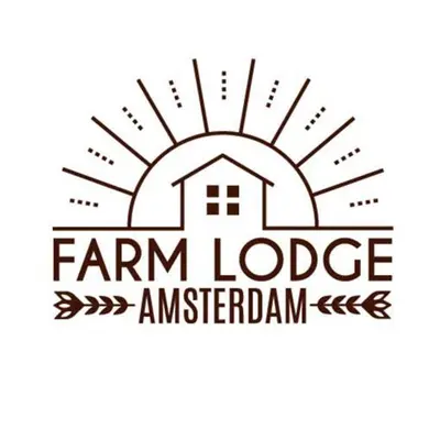 a logo for farm lodge americanan at Amsterdam Farm Lodge in Amsterdam