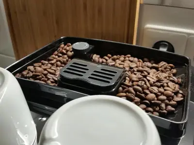 a pan filled with nuts on top of a counter at Central & Quiet Canal Apartment in Amsterdam