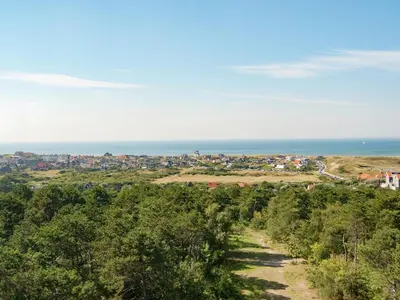 a view of the ocean from a hill at Apartment in Bergen aan Zee near the Beach in Bergen aan Zee