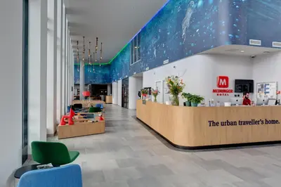 a view of a waiting area of a virgin trends pharmacy at MEININGER Hotel Amsterdam Amstel in Amsterdam