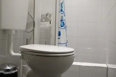 a bathroom with a toilet and a shower at B&B West City Amsterdam in Amsterdam