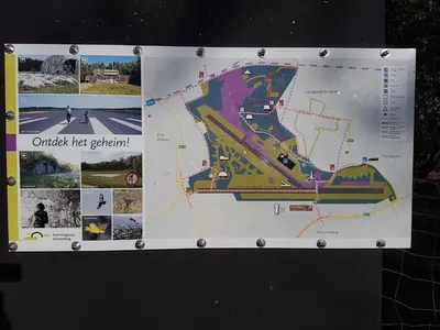 a sign with a map of a park at Excellent 21 in Soesterberg