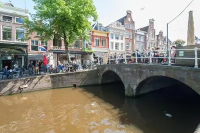 a bridge over a river in a city at CASASdeCASPER - Studio Alkmaar in Alkmaar