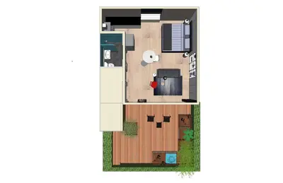 a view of a floor plan of a house at BB Museumquarter in Amsterdam