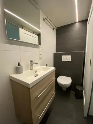 a bathroom with a sink and a toilet at FortEdam in Edam
