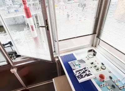 a room with a table in front of a window at SWEETS - Westerdoksbrug in Amsterdam