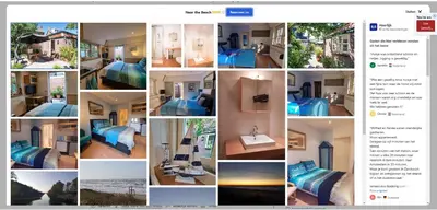 a collage of photos of a hotel room at Near the Beach in Zandvoort
