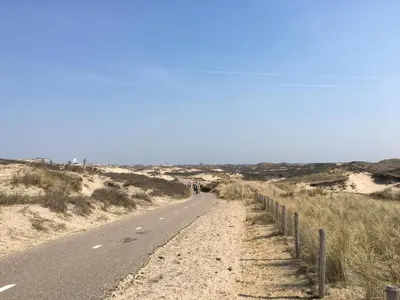 a road in the middle of the desert at Amsterdam Beach Home 4 in Zandvoort