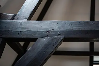 a close up of the end of a wooden bench at CTY Books in Leiden