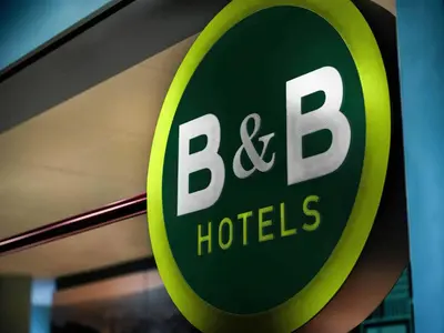a close up of aba hotels sign on a building at B&B Hotel Amsterdam-Zaandam in Zaandam