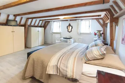 a bedroom with a large bed in a room at Bed & Breakfast of Art in Amsterdam