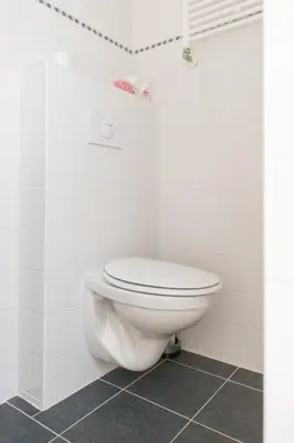 a bathroom with a white toilet in a room at Bed and Breakfast Hoorn in Hoorn