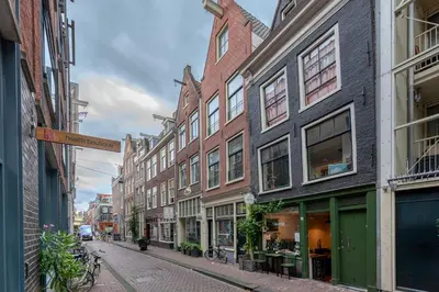 a street in an old city with tall buildings at B&B 1971 Hazenstraat - Shared Bathroom in Amsterdam