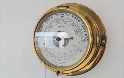 a gold speedometer with a skull in the middle at Nice Ship In Aalsmeer With Kitchen in Aalsmeer