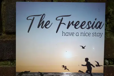 a book with the text theresia have a nice story at Have a nice stay! - Souterrain The Freesia in Noordwijk