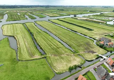 an aerial view of a river with fields and houses at Welcome by Bianca in Jisp
