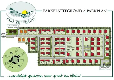 a site plan for a park apartment development at Vakantiepark Zijpersluis in Burgerbrug