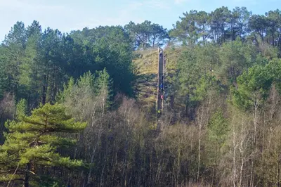 an overhead view of a hill in a forest at Klein Heemshof - Noord Holland aan uw voeten in Warmenhuizen