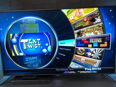 a television screen with a video game on it at KG House in Amsterdam