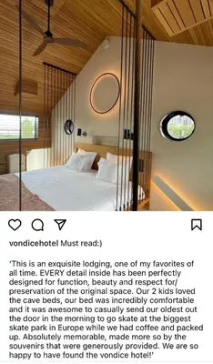 a poster of a bedroom with a bed in a room at vondice hotel in Amsterdam
