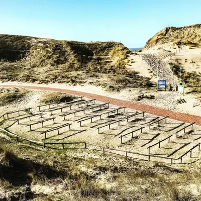a foundation for a building on top of a hill at Slaperij ‘t Woud - Near the dunes and the sea! in Bergen