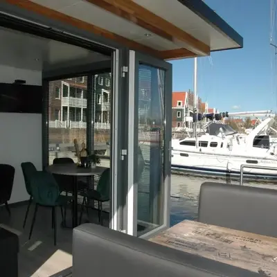 Boat in Volendam near Marina Museum