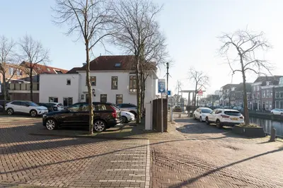 a car parked at a gas station on a street at Luttik Oudorp 30 in Alkmaar