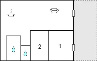 a diagram of a box with the number two at Zeekalfje in Bergen aan Zee