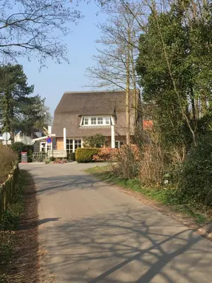 a house with a road in front of it at Herberg het Landhuis in Schoorl