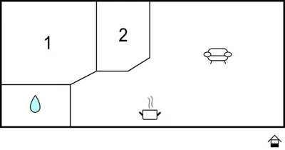 an image of a diagram of a house at 2 Bedroom Lovely Home In Breukelen in Breukelen