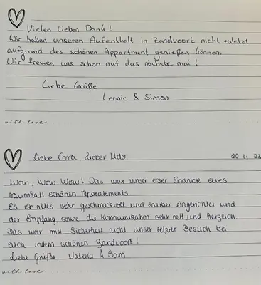 a letter from a woman complaining about her divorce at Oranje Nassau aan Zee Appartement in Zandvoort