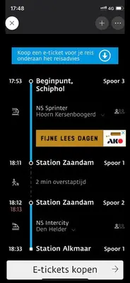 a screenshot of the iphone screen with a list of goals at City room in Alkmaar