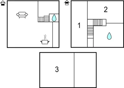 a diagram of a bathroom with four different diagrams at Holiday Home Breukelen Iv in Breukelen