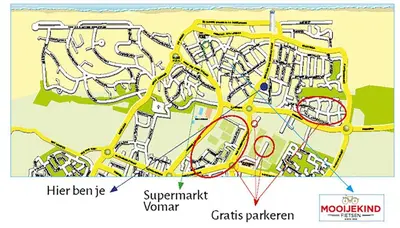 a generalized map of a city with roads at T-Rots, prachtig zomerhuis in Noordwijk aan Zee