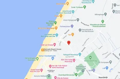 a map of paris with different colored spots at Cosy beach house for ocean & nature lovers in Noordwijk
