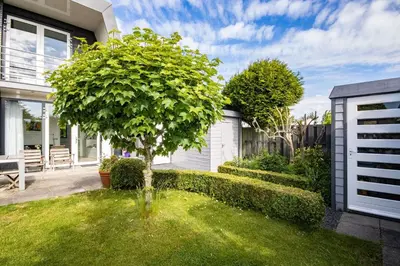 a tree in the yard of a house at Villa Duinzand in Egmond aan den Hoef