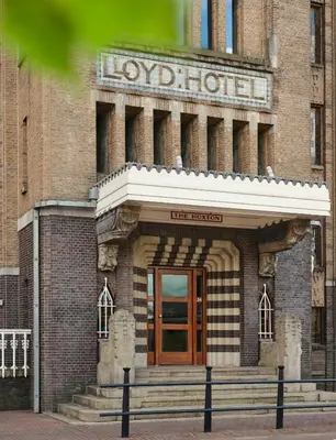 a building with a sign on the front of it at The Hoxton Lloyd Amsterdam City Centre East in Amsterdam