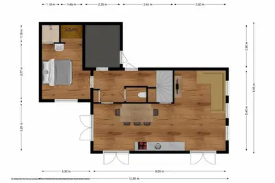 a drawing of a floor plan of a house at Villa Goudvink in Dirkshorn