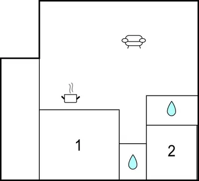 a diagram of a bathroom with two toilets at Lovely Home In Oostwoud With Wifi in Oostwoud