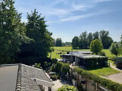an aerial view of a house with a garden at BenB Humblebee met jaccuzi in Alkmaar